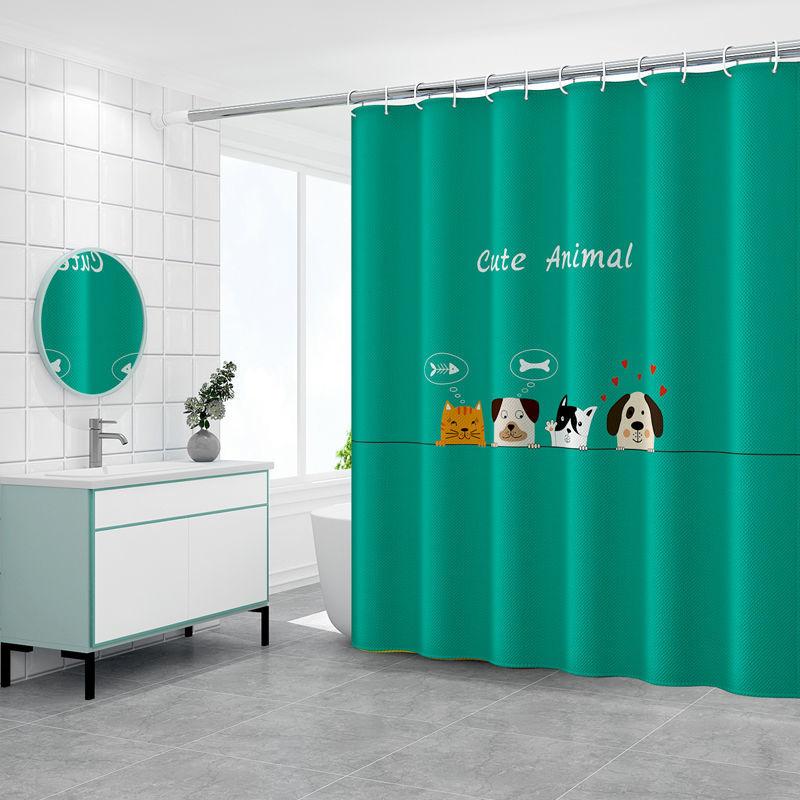 Bathroom Shower Curtain, Waterproof Cloth Partition Curtain, Mildew-proof Hanging Curtain, Bedroom Curtain, Bathroom Waterproof Curtain