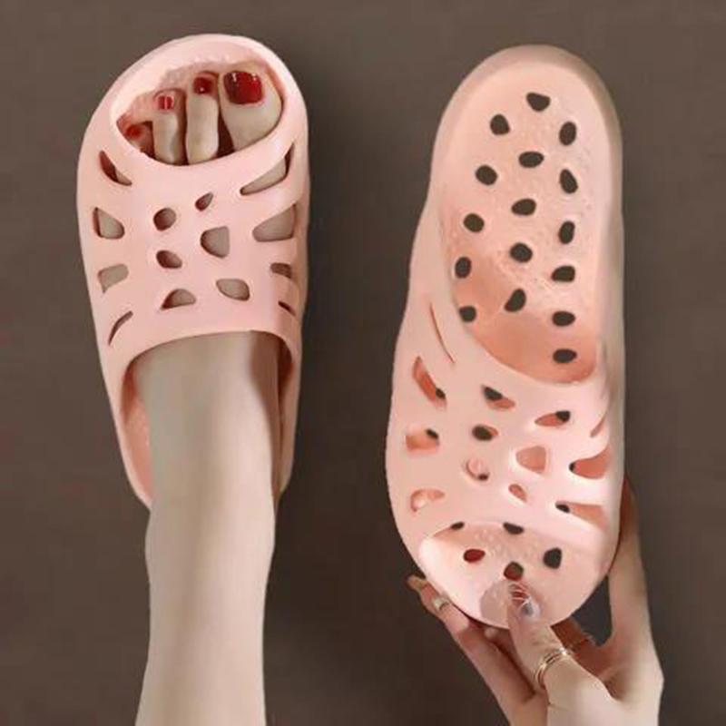 Bathroom Slippers Female Cute Non-slip Deodorant Shower Leaking Hollow Slippers Household Indoor Slippers Lightweight Non-slip