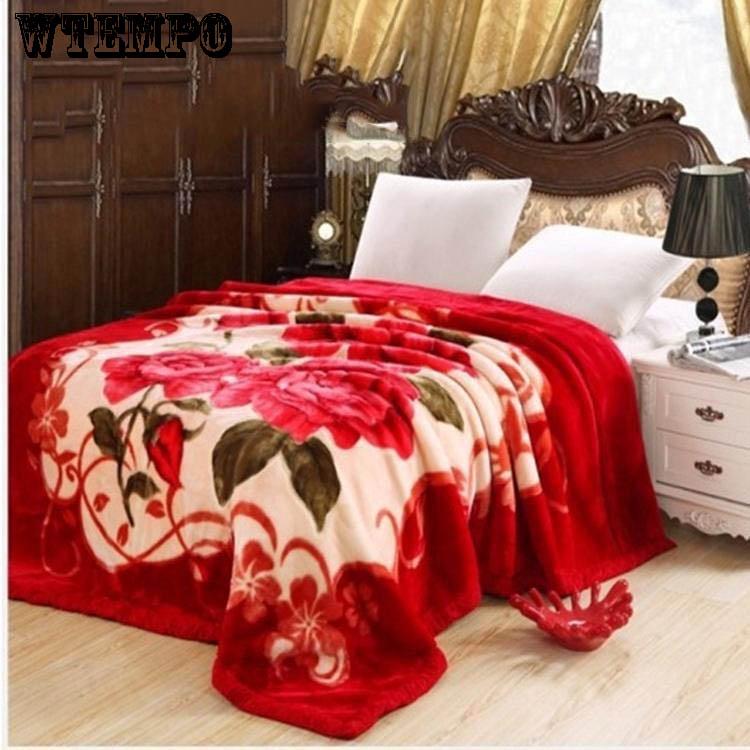 Double Thick Blanket Winter Blanket Wedding Blanket Fashion Cashmere Blanket Bedding