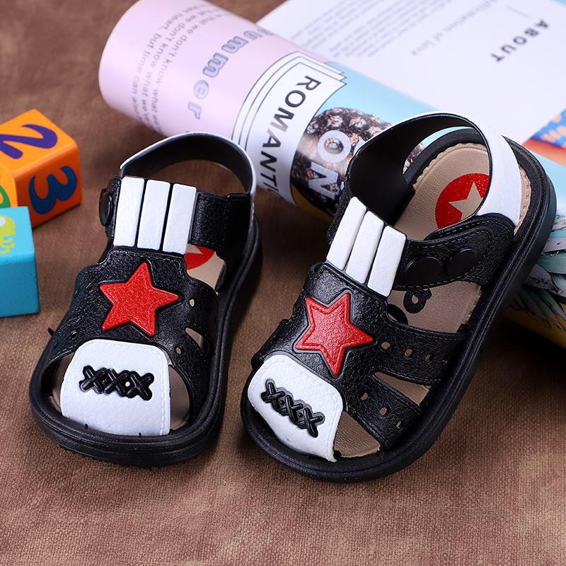 Baby's Summer Sandals Soft Soled Boys' Cute Cartoon Shoes Children's Antiskid and Kickproof Flat Shoes