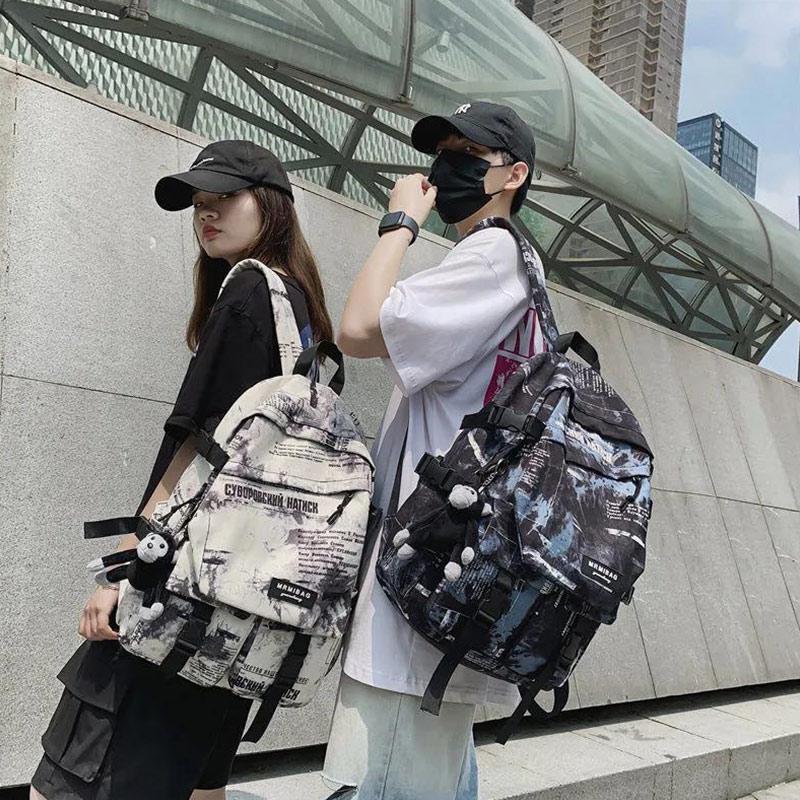 School Bag Men and Women Trend Casual Backpack Student Large Capacity High School Junior High School Student Backpack Fashion Backpack