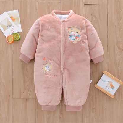 Baby One-piece Clothes Spring and Autumn Male and Female Baby Cotton Warm Outdoor Clothes Can Be Opened File Climbing Clothes