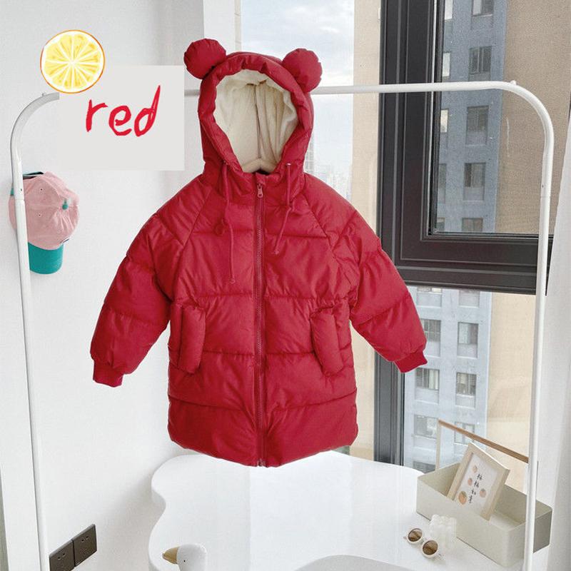 Children's Padded Jacket Boys Korean Mid-length Padded Jacket Women's Middle and Small Children Down Padded Jacket Thick Winter