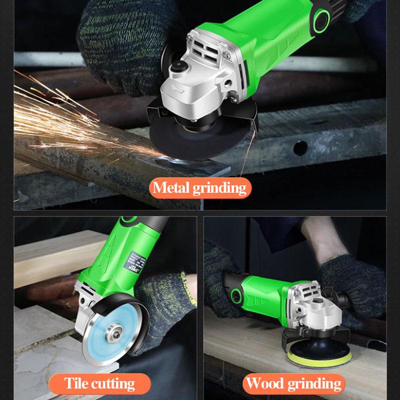 2000W Industrial Powerful Angle Grinder Deluxe Set Handheld Wired Cutter Polisher Can Cut Metal Stone Glass