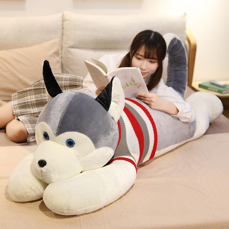 Husky Big Plush Pillow Dog Sleeping Pillow Learning Work Bed Pillow