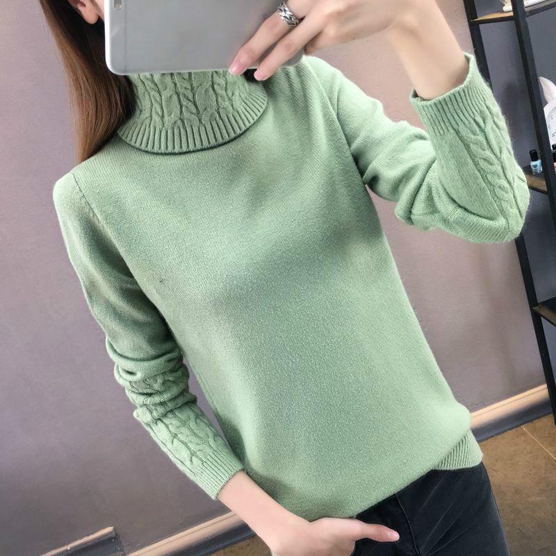 Women's Thick Warm Sweater Slim Slimming Trend Autumn and Winter Sweater Wild Turtleneck Sweater