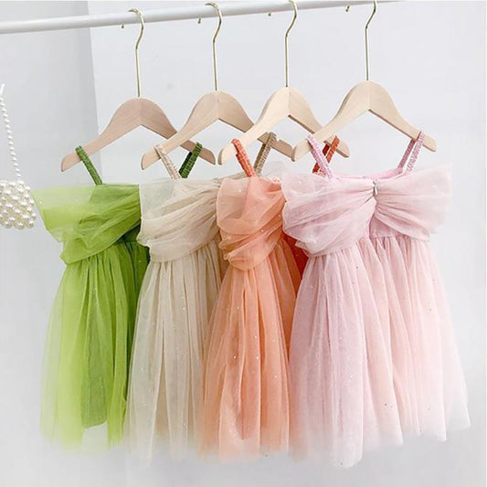 Girls' Dresses Baby Girls' Princess Dresses Little Girls' Western Style Sling Princess Dress with Fluffy Yarn