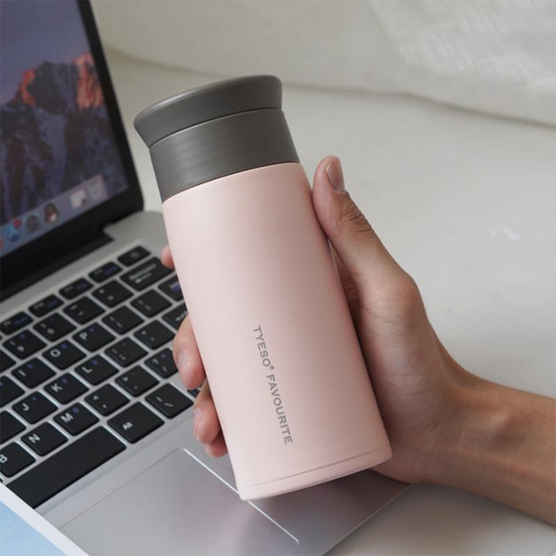 Simple Literary Frosted Vacuum Flask Stainless Steel Water Cup Male and Female Large-capacity Mug