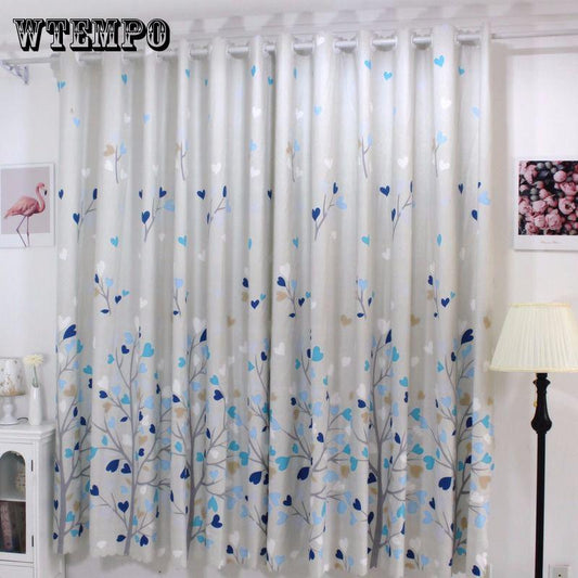 Bedroom Jacquard Weave Window Curtain Fashion Printed Washable Curtain Home Curtain