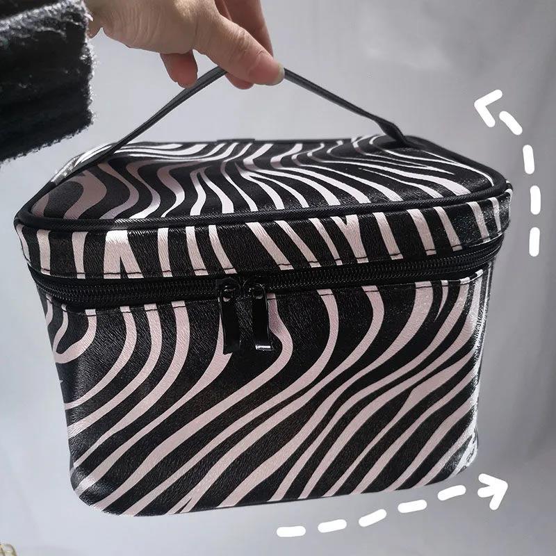 Portable Women Cosmetic Bag Multifunction Travel Toiletry Storage Organize Handbag Waterproof Female Makeup Case