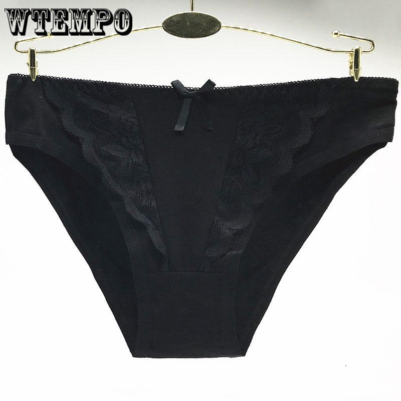 WTEMPO 6 Pcs/Lot cotton Panties Underwear Briefs Lingerie Ladies Knickers Low-Waist Sexy Transparent