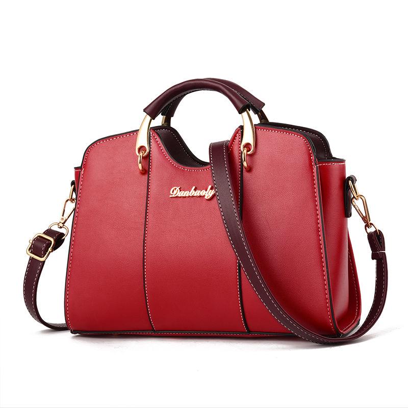 Female Bag  Leather Fashionable Shoulder Hand Female Bag Euramerican Style Atmosphere Lady Bag