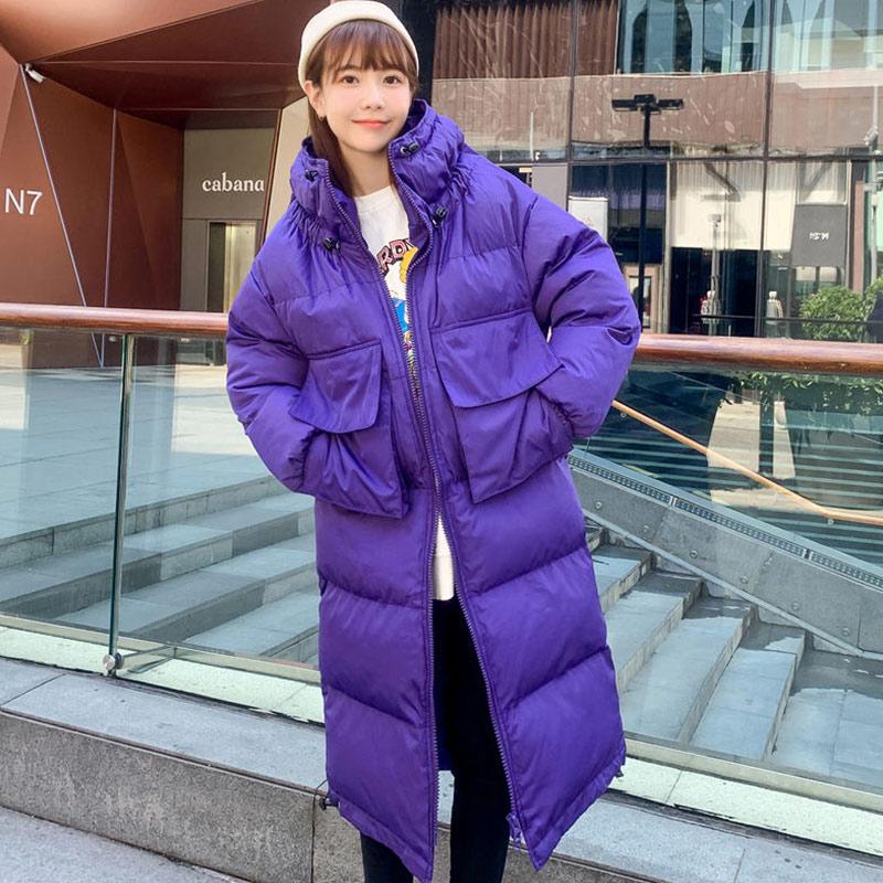 Cotton-padded Jacket Women's Mid-length Korean Style Loose Student Winter Down Padded Jacket Thick Warm Jacket