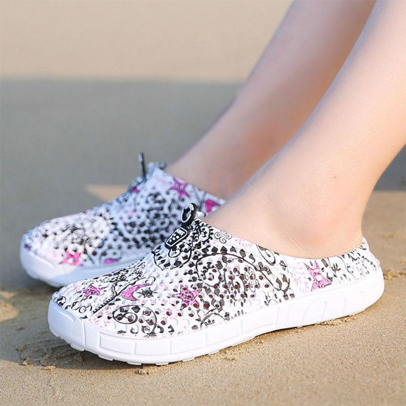 Summer  Hole Shoes Summer Seaside Baotou Slippers Sandals Large Size Women's Shoes Bird's Nest Shoes Beach Shoes