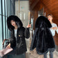 Winter Fashion Trend Mid-length Women's Thick and Loose Fur Collar Student Korean Coat Quilted Jacket