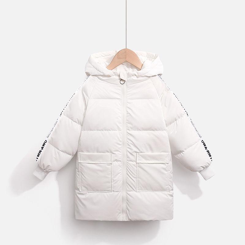 Children's Down Jackets In The Long Section for Boys Girls Thicken Winter Coats for Children with Hooded Babies and Infants Children's Clothing