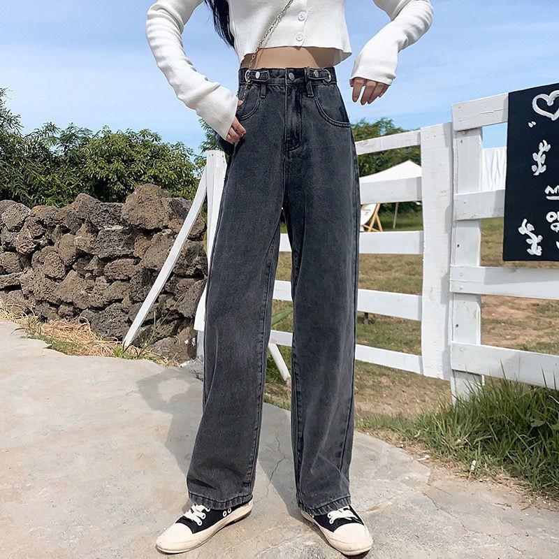 High Waist Straight and Loose Wide Leg Women's Jeans