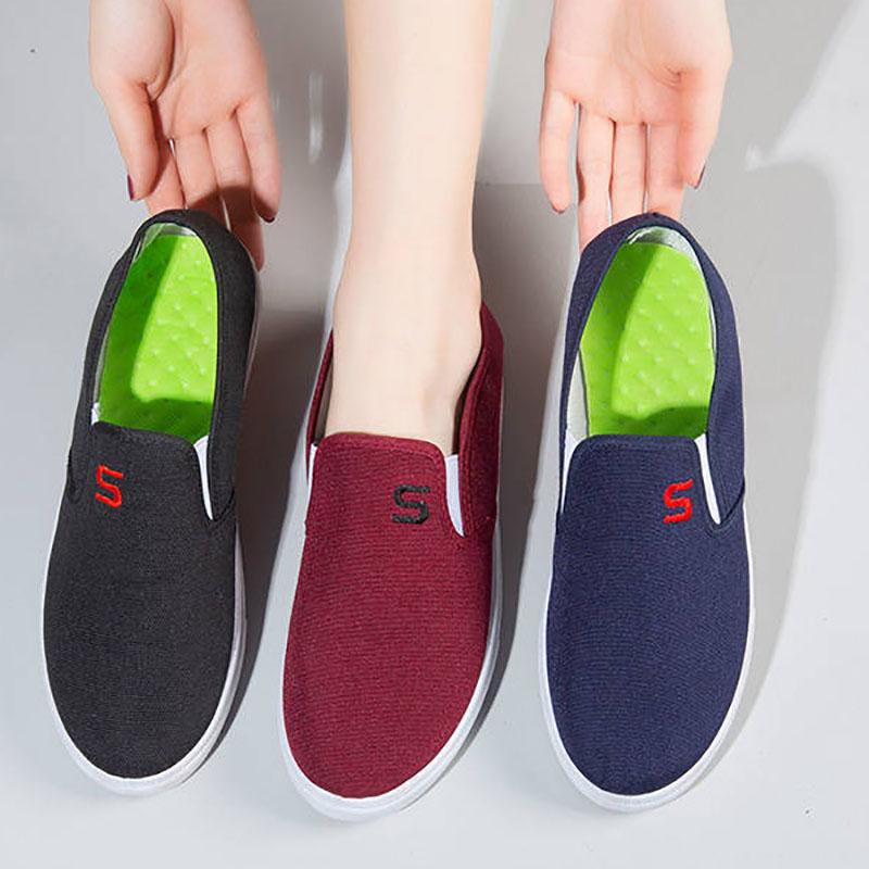 Canvas Shoes Spring Casual Shoes Flat Single Shoes Lazy Shoes Women's Pedal Ladies Student Shoes