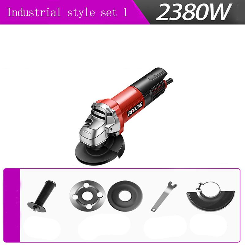 Industrial Electric Angle Grinder Set Multi-function Grinder Cutting Machine Supports 100mm RouletteA