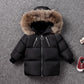 Kids Girls Jacket White-Duck Down Jacket Baby Boys Warm Hooded Outerwear Coat Children Down Parkas