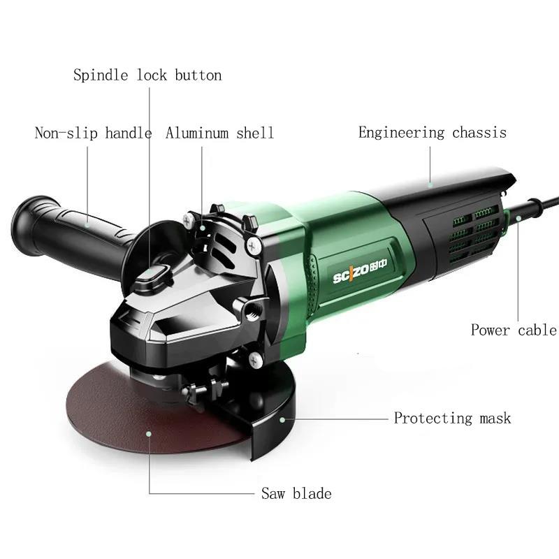 9 Styles Electric Angle Grinder Set Multi-function Grinder Cutting Machine Support 100mm Roulette Garden Tools Industrial Supplies