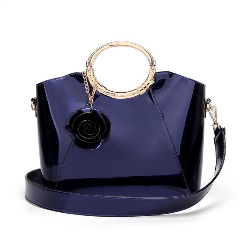 Bag Female High-grade Patent Leather Ladies Handbag Fashion Elegant Diagonal Bag Shoulder Bag