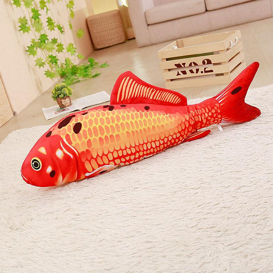 Soft Koi Plush Doll Pillow Lovely Simulation Fish Plush Toy Pet Cat Plush Toy Children Funny Sleeping Doll Pillow