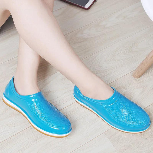 Women's Autumn Outdoor Working Solid Color Single Water Shoes Spring Non-Slip Daily All-Match Waterproof Casual Rain Boots