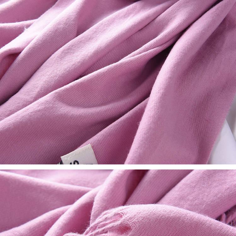 Scarves Ladies Autumn and Winter Fashion Cashmere Scarf Shawl Wild Tassel Solid Color Warm Headscarf