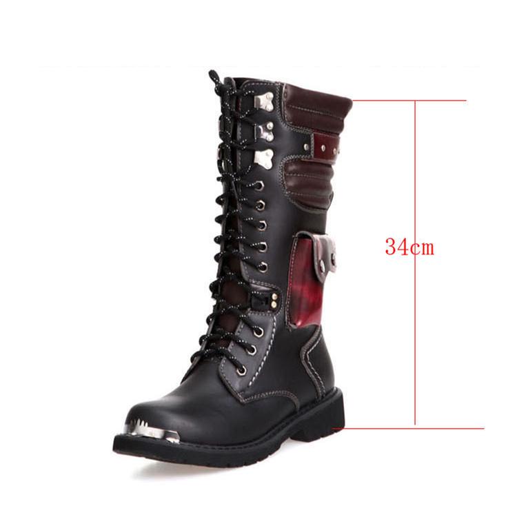 Men's High Boots Men's Martin Boots England Retro Plus Size Men's Military Boots Motorcycle Shoes