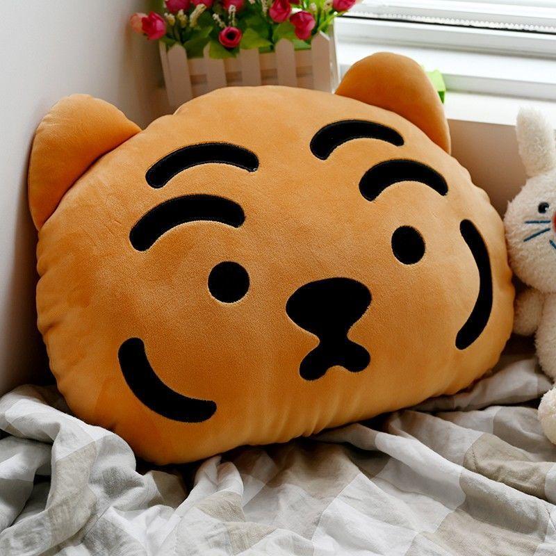 Cute Fat Face Little Tiger Pillow Car Waist Sofa Cushion Office Pillow Boys and Girls Birthday Gifts Children's Pillow Toys