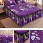 Thickened Plus Velvet Quilted Bed Skirt with Lace Edge Bedspread Non-fleece Winter Warm Crystal Velvet Four-piece Suit