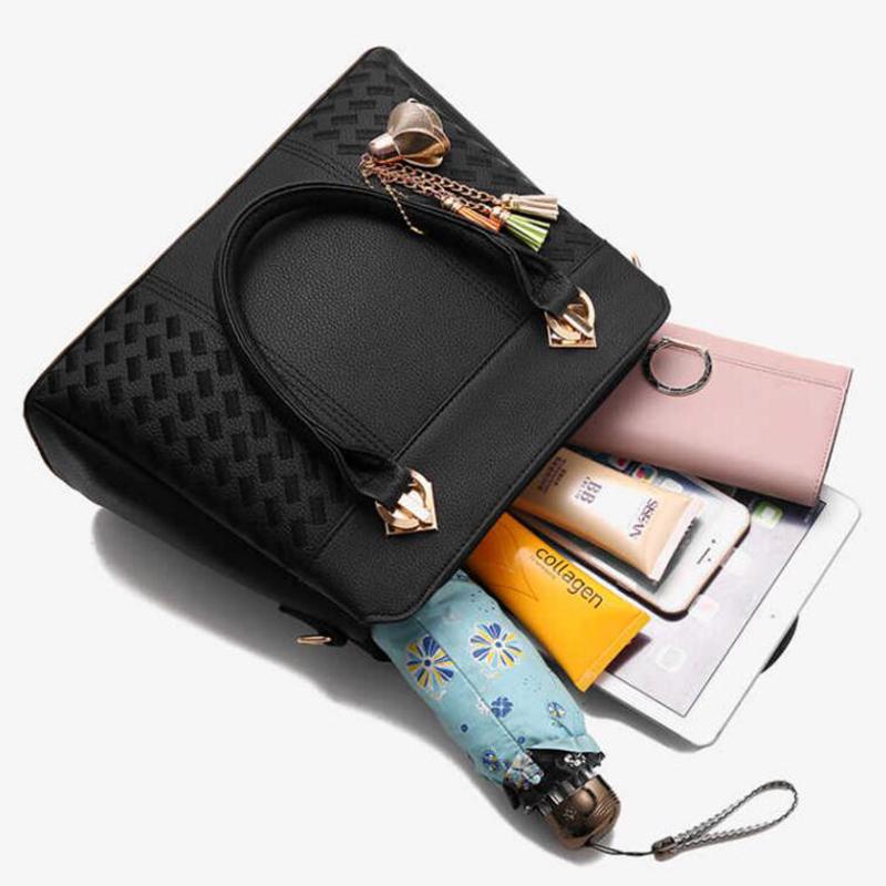 Black handbag for women mini tote bag Crossbody Bag handbag organiser insert with zip Free purse