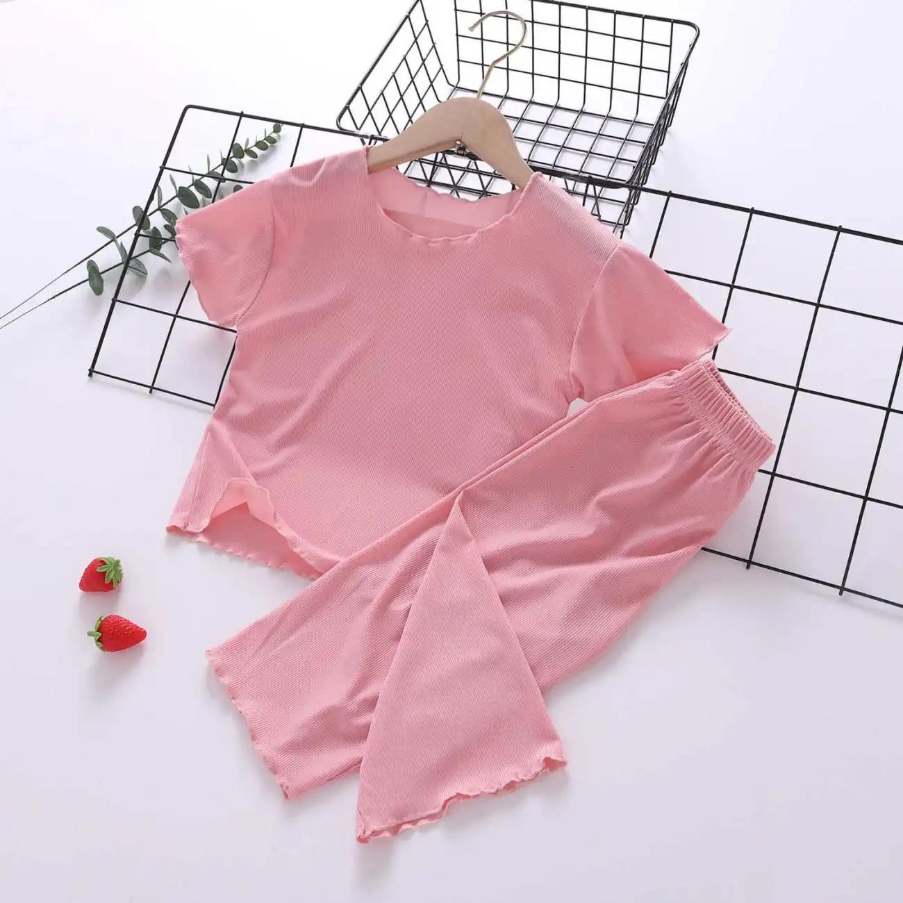 Girls' Pajamas Mask T Summer Thin High Elastic Children's Home Service Air-conditioning Suit Loose Suit