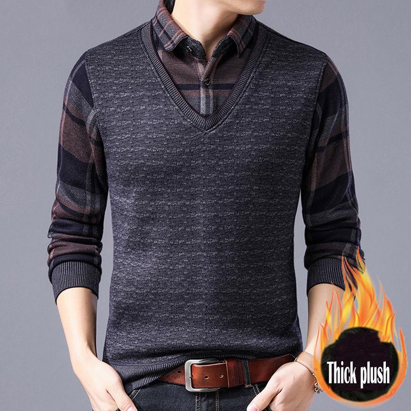 2019 Fashion Brand Sweater Mens Pullovers Slim Fit Jumpers Knitred Autumn Casual Men Clothes