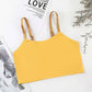 Girl Solid Breathable Soft Underwear Candy Color Teenager Cotton Sport Development Period Vest Bra