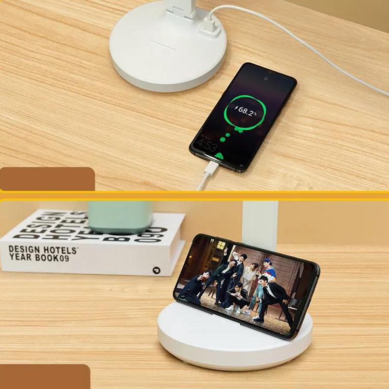 LED Desk Lamp Eye Protection Study Bedroom Learning Artifact USB Charging Plug-in Smart Stepless Dimming Dormitory Lamp