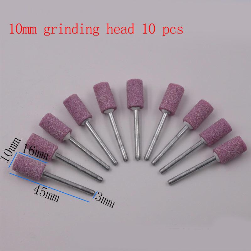 18 Style 10 Pcs 3mm Emery Grinding Head Set Grinding Wheel Grinding Head Mini Electric Grinding Grinding Head