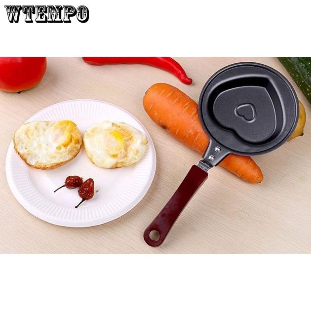 Pans 12cm Non-stick Cookware Love Egg Ham Frying Pan