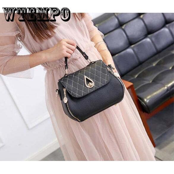 Women's Handbags PU Leather Fashion Lady Water Drop Lock Shoulder Bag Crossbody Bag Female Totes