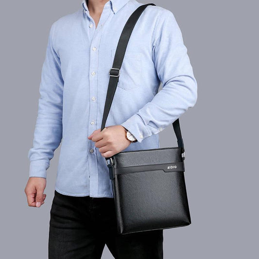 Men's Genuine Leather Briefcase Bag Men Shoulder Bag Computer Top-handle Bags Crossbody Laptop