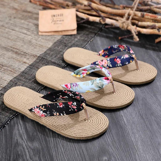 Sandals Flip-flops Women's Summer Wear Flat Seaside Vacation Beach Shoes Women's Slippers Non-slip Flip Flops Sandals