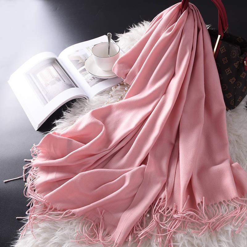 Women Scarf Women Autumn Winter Shawl Scarf Cashmere Scarves Solid Lady Wraps