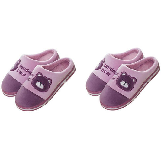 Thick-soled Non-slip Household Couple Slippers Warm Thick Plush Slippers Winter Unisex Indoor Cotton Slippers