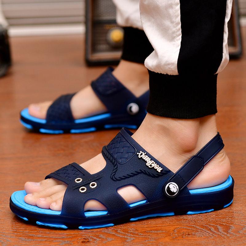 Men's Outdoor Sandals Open Toe Slippers Non-slip Bathroom Beach Sandals Lightweight Footwear