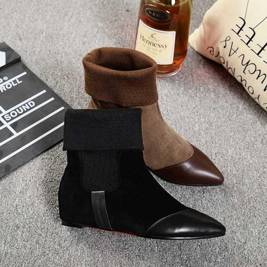 Fashion Zip Pointed Toe Thick Heel Ankle Boots Women's Solid Office Comfortable Style Shoes