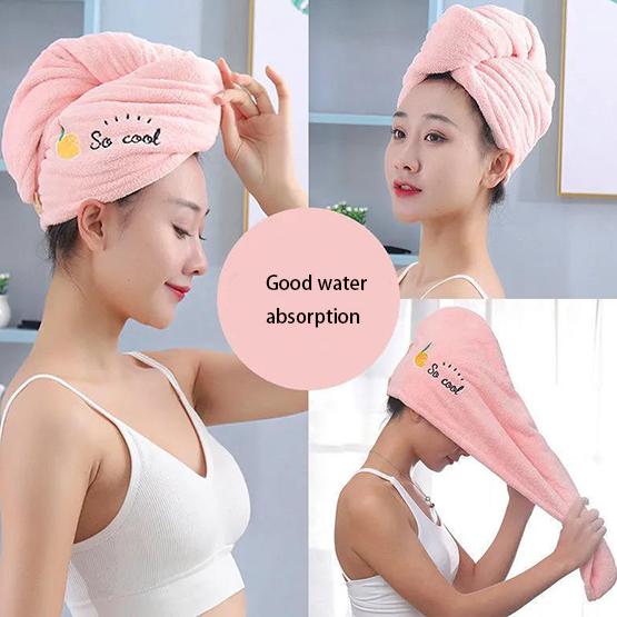 1pcs Women's Winter Dry Hair Cap Super Absorbent Shower Cap Hair Washing Quick Drying Embroidered Towel Female Thickened Hair Towel