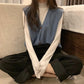 Autumn V-neck Loose Waistcoat Women's Sleeveless Knitted Bottoming Shirt Short Solid Color Button Top