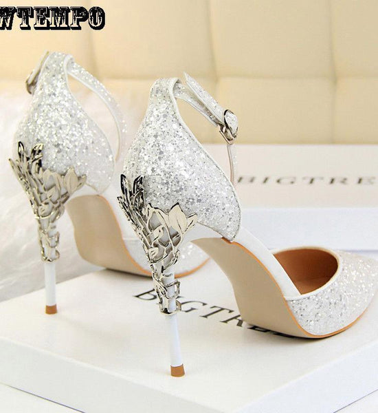 Crystal High Heel Stiletto Versatile Sexy Sequined Princess Women's Shoes