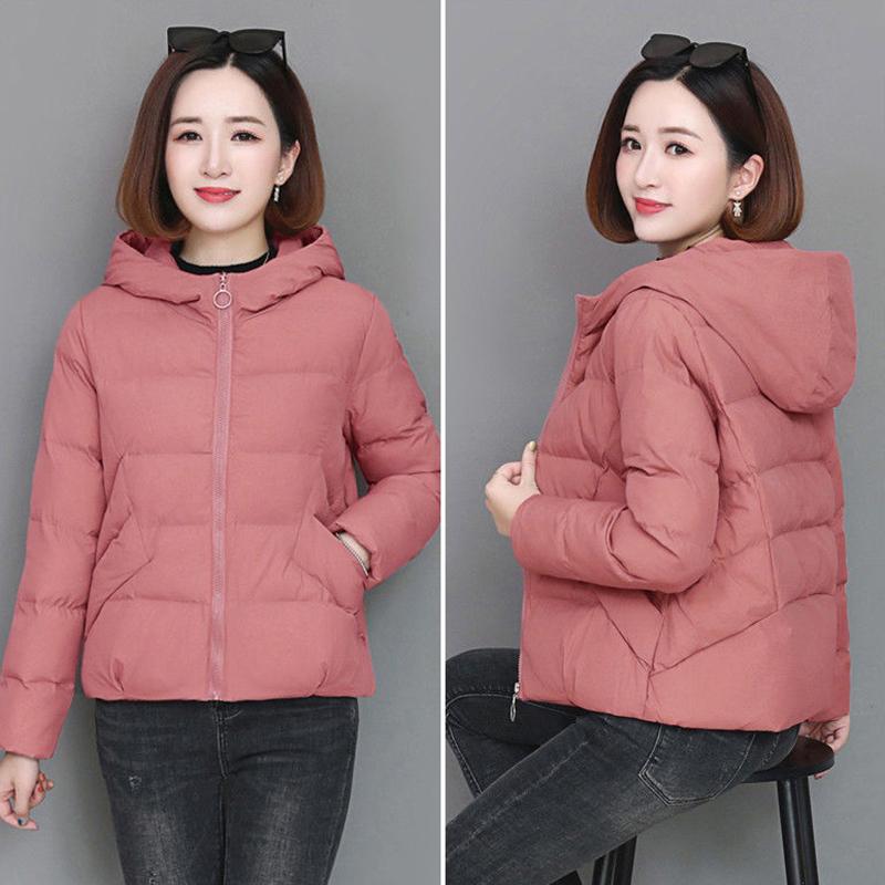 Winter Jacket for Women Windbreaker Hooded Warm Parkas Solid Plus Size Down Coats Loose Casual Clothes Female